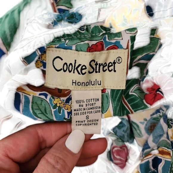 Vintage 80s Short Sleeve Hawaiian Tropical Shirt Mens Size S Blue Aloha Tiki Wah - Picture 5 of 7